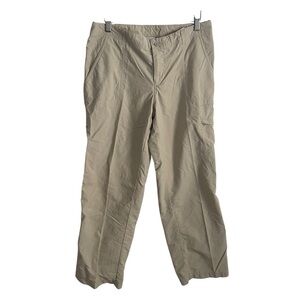 Women's Columbia PFG  tan cargo Pants size 10 R nylon lightweight Omni-shade
